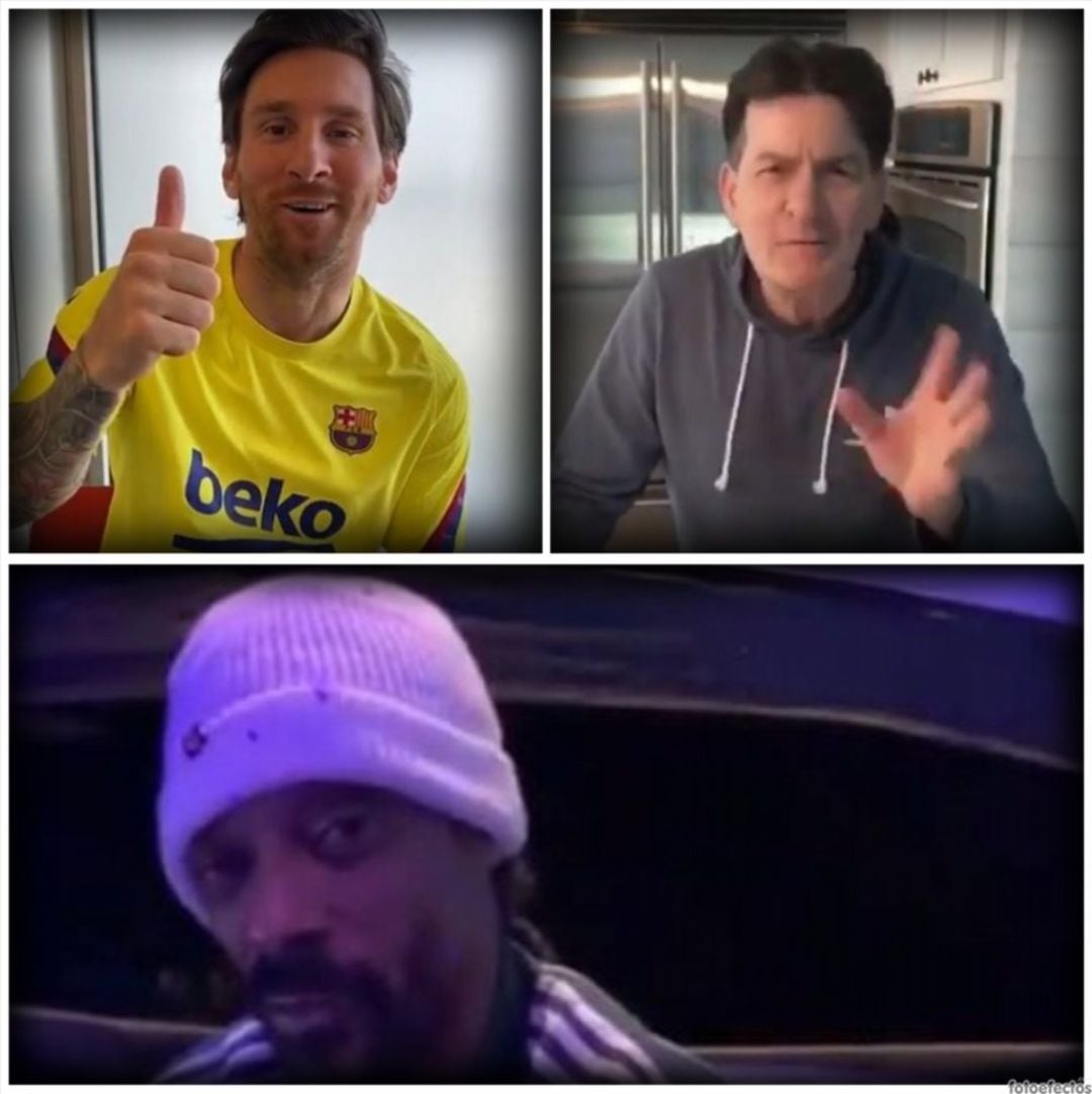 Leo Messi, Charlie Sheen y Snoop Dog