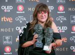 MADRID, SPAIN - FEBRUARY 03: Director Isabel Coixet holds the best adapted screenplay and the best director awards for the film la Libreria during the 32nd edition of the Goya Cinema Awards at Madrid Marriott Auditorium on February 3, 2018 in Madrid, Spain. (Photo by Pablo Cuadra/WireImage)