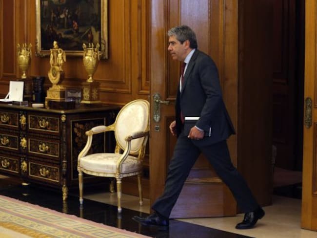 El portavoz de Democràcia i Llibertat (DiL) en el Congreso, Francesc Homs, a su llegada al Palacio de la Zarzuela