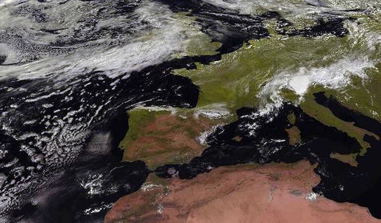 Imagen tomada por el satélite Meteosat para la Agencia Estatal de Meteorología.