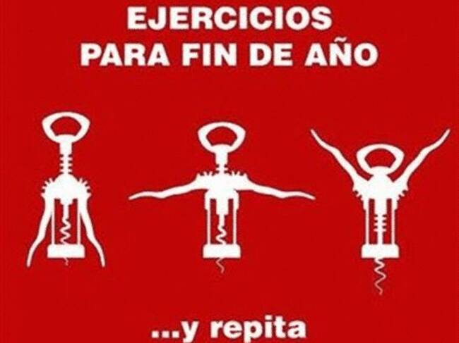 Meme sobre el ejercicio de la cena de Nochevieja