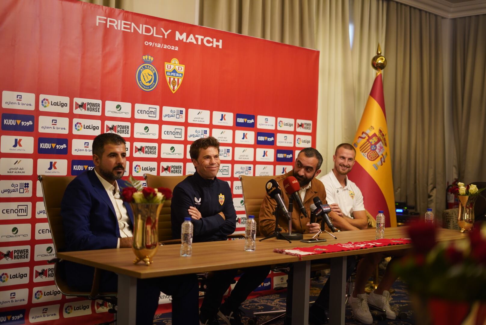 Edda, Rubi, El Assy y Ely en la rueda de prensa previa.