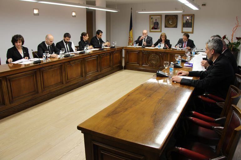 Sessió constitutiva del comú d'Escaldes celebrada ahir.