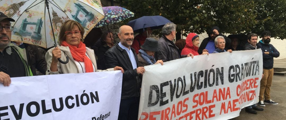Marcha de Defensa do Común con la participación del candidato del BNG al Congreso Néstor Rego