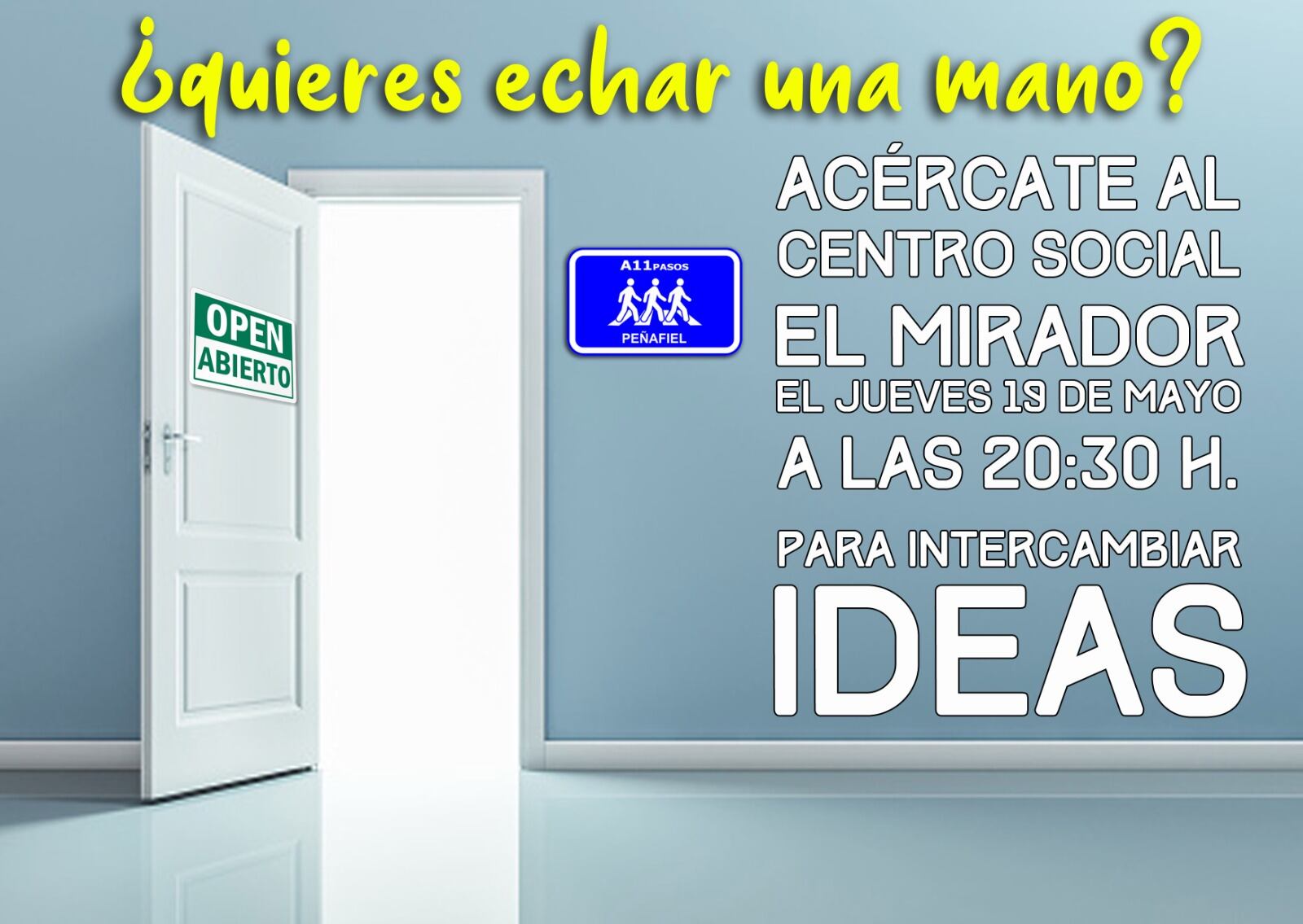 Cartel con el que la plataforma llama a la participación ciudadana el próximo mes de mayo