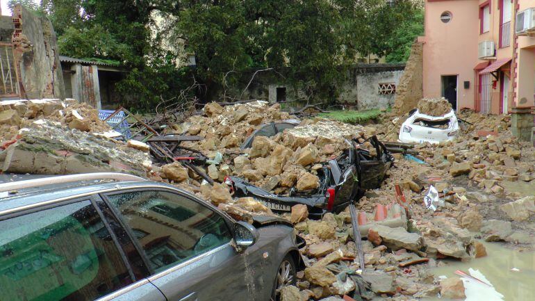 Daños causados por las lluvias en la Estación de San Roque