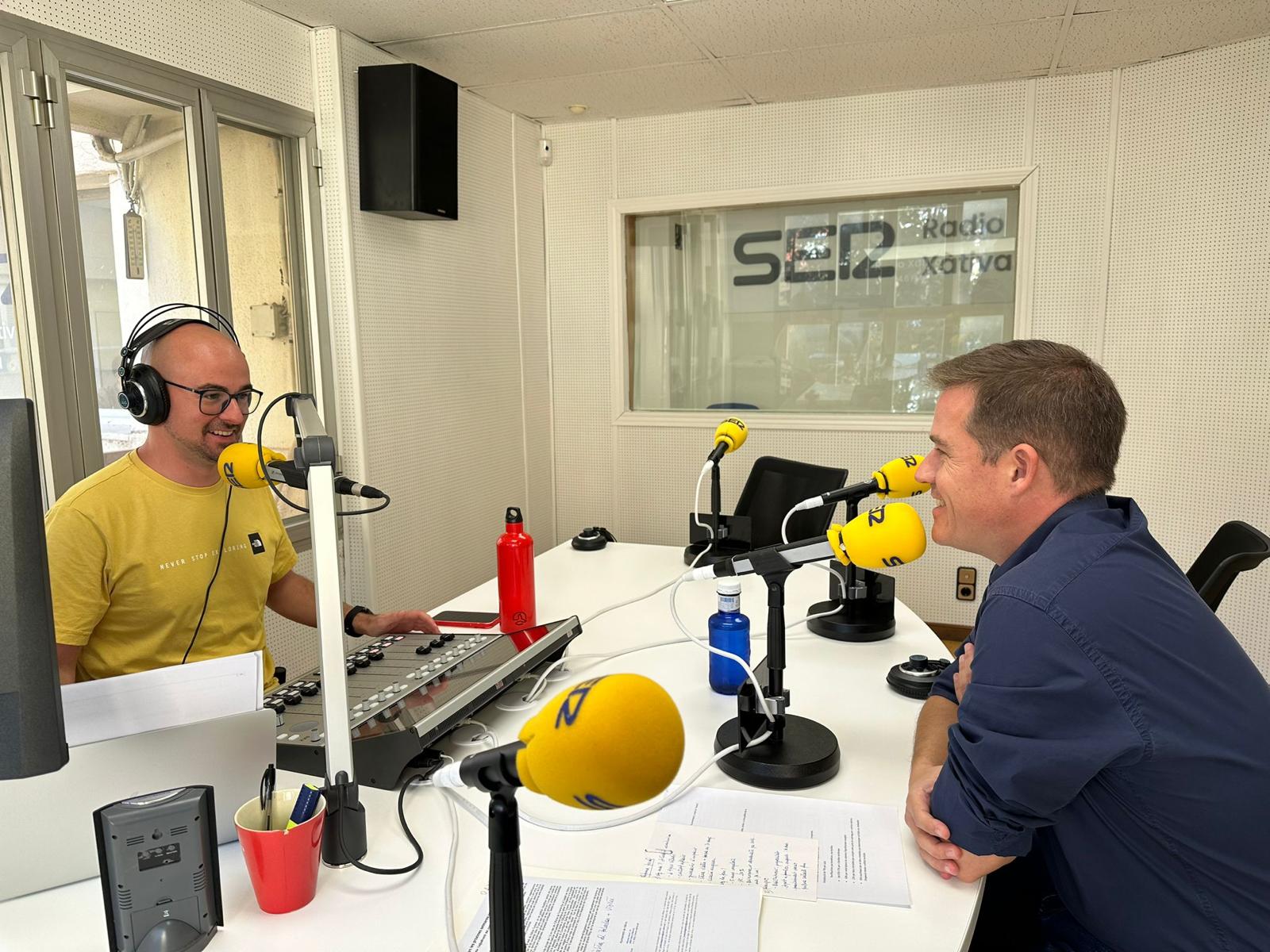 Roger Cerdà en &quot;Hoy por Hoy Xàtiva&quot;. Fuente: Cadena SER