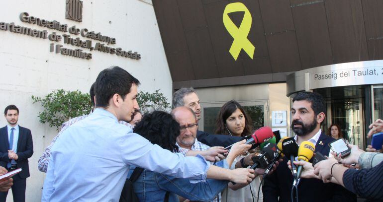 El Homrani en la seva primera compareixença com a conseller de Treball.