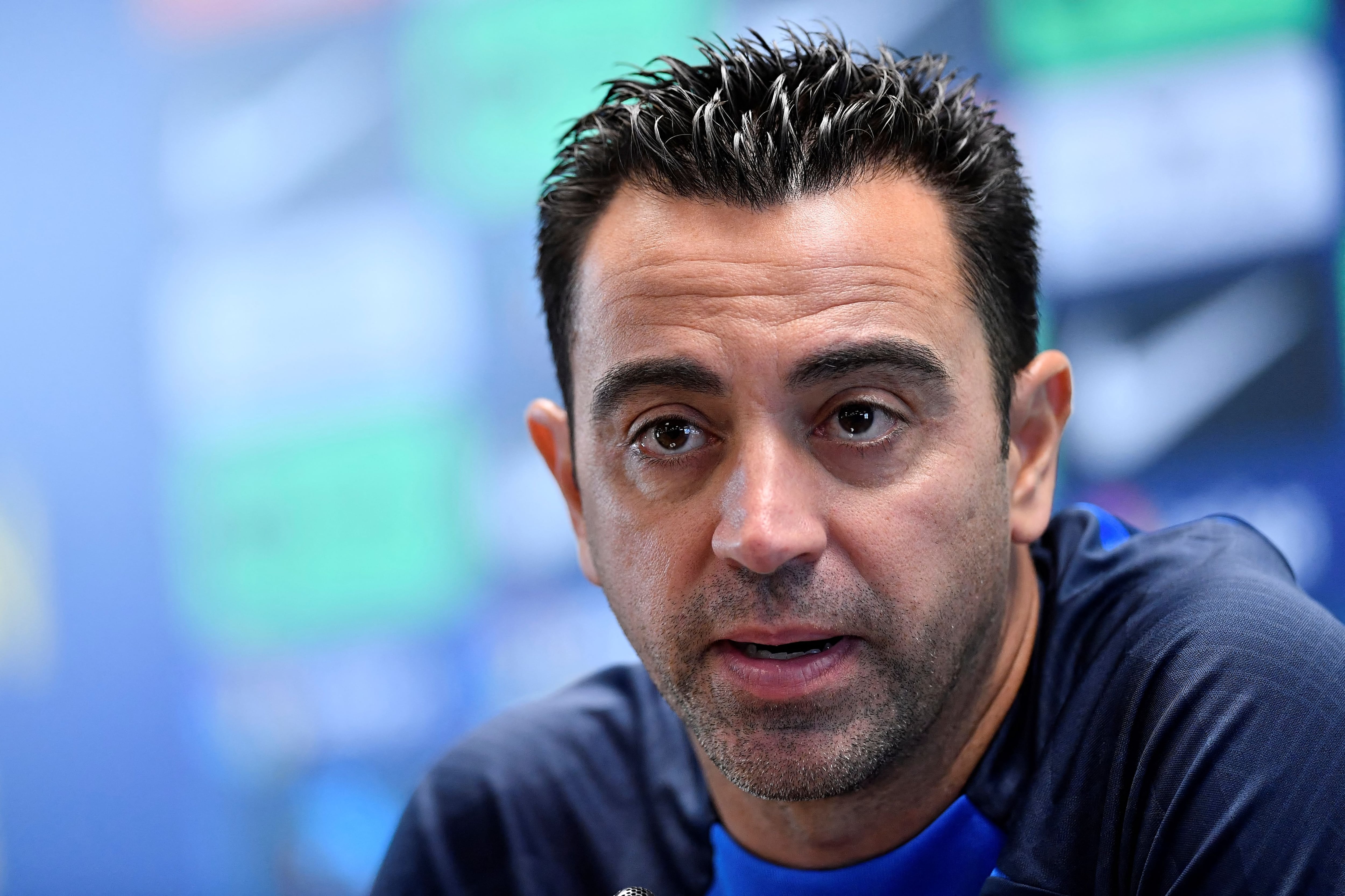 Xavi Hernández, entrenador del FC Barcelona, en rueda de prensa