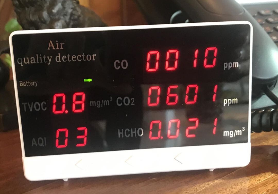 Imagen de archivo de un medidor de calidad del aire