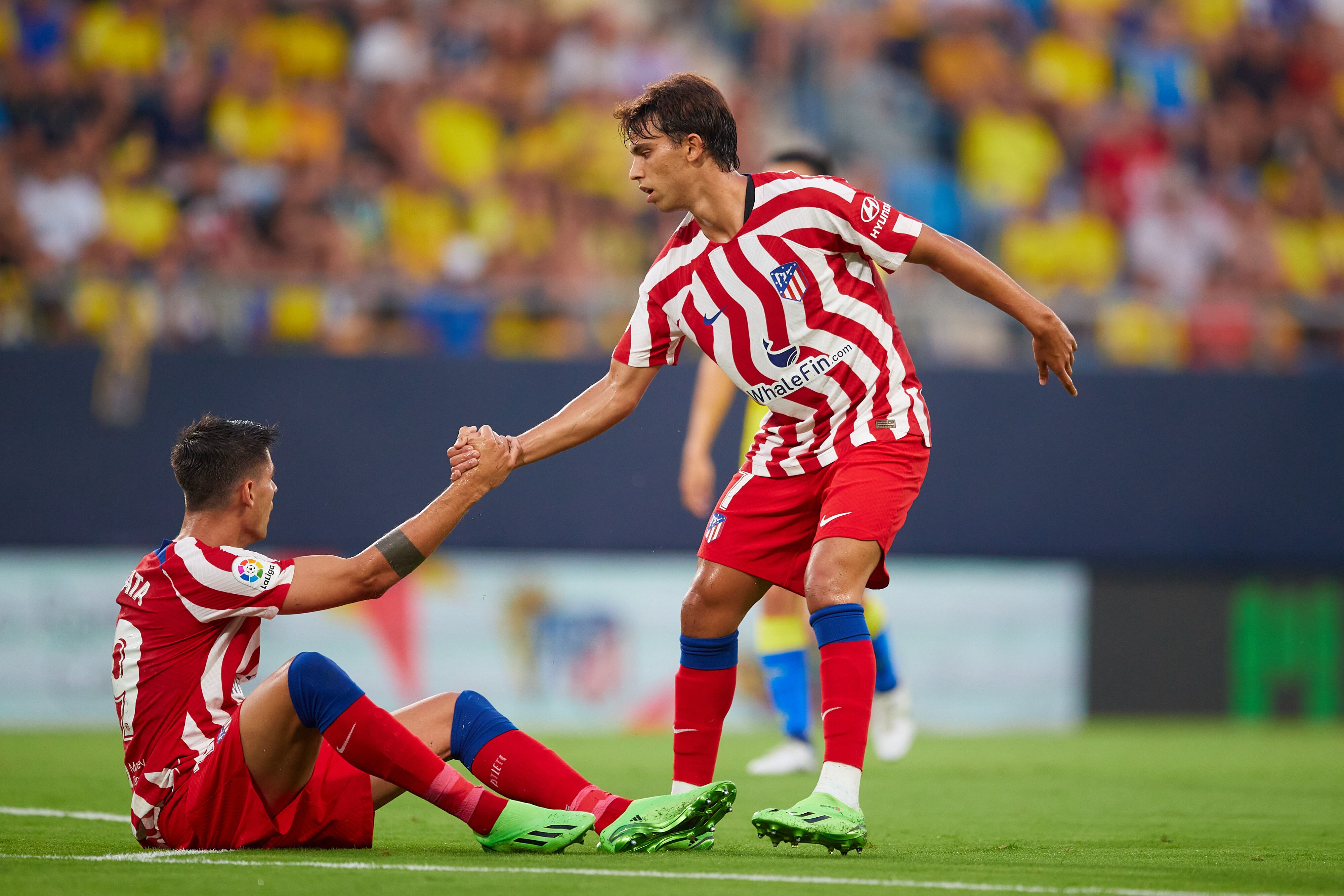 Morata y Joao Félix. (Photo by Fran Santiago/Getty Images)