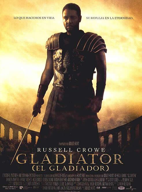 Cartel promocional de la película "El Gladiador"