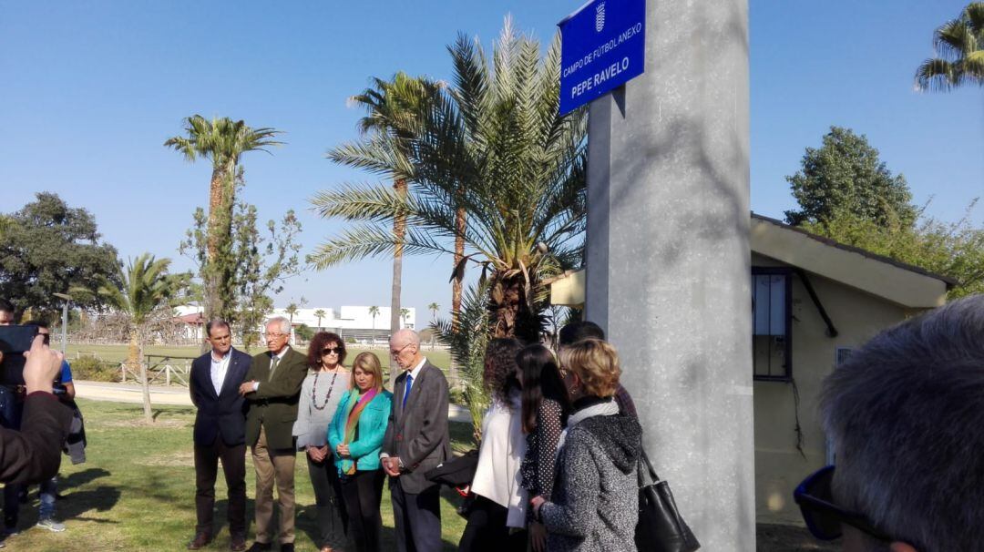 Pepe Ravelo el domingo en la inauguración del campo anexo  