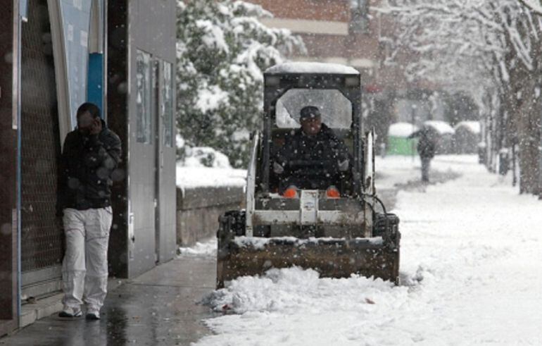 Nieve en Vitoria. caen las temperaturas