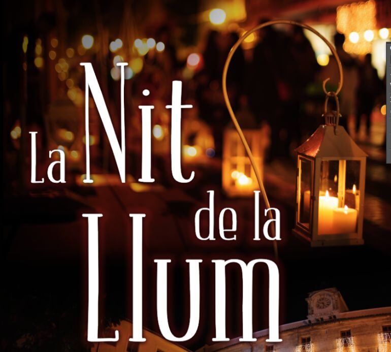 Cartel anunciador de la actividad de dinamización comercial 'La Nit de la Llum' a celebrar el 10 de diciembre en Dénia.