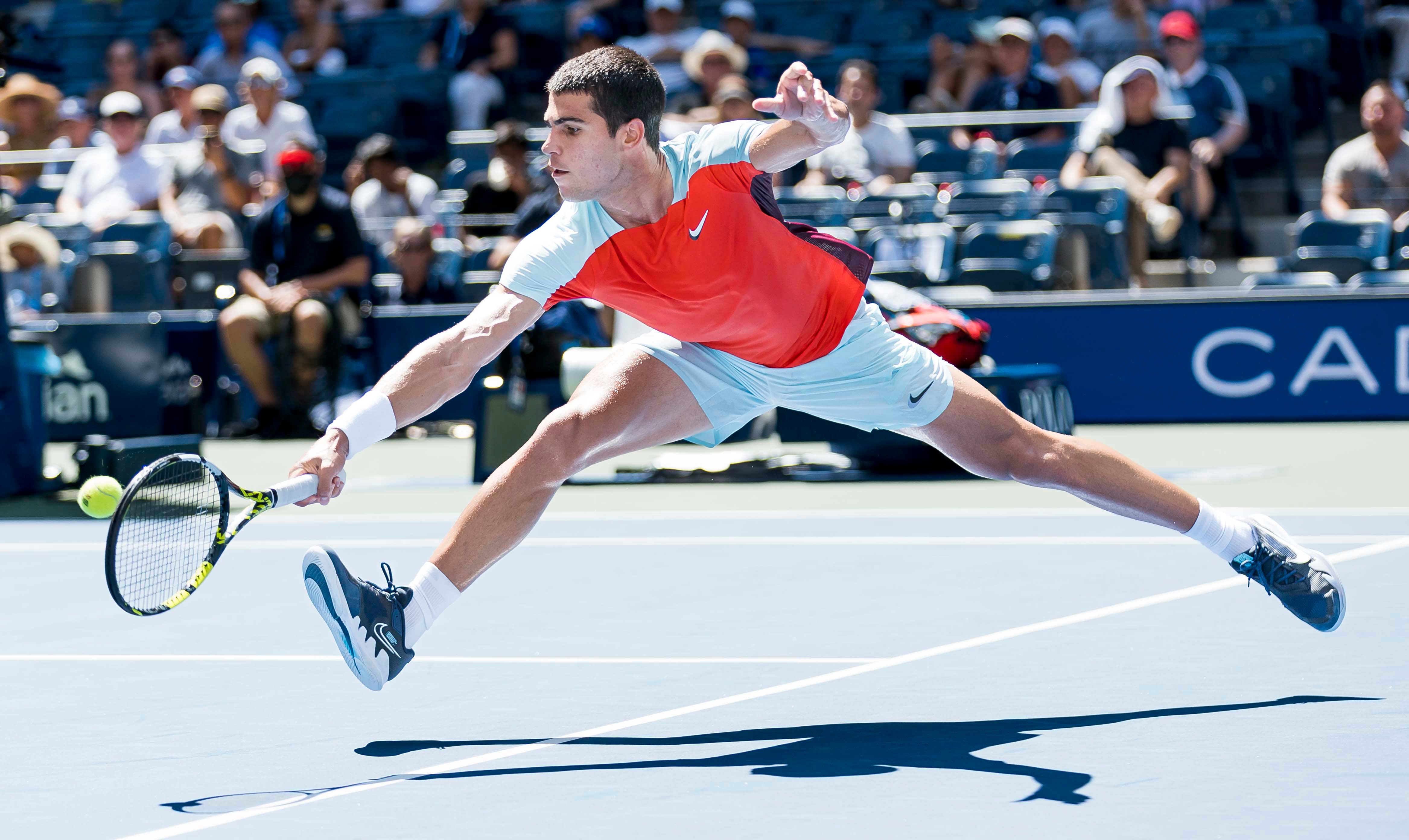 Carlos Alcaraz juega hoy contra Federico Coria en el US Open (Tenis, Abierto, España, Estados Unidos, Nueva York) EFE/EPA/JUSTIN LANE