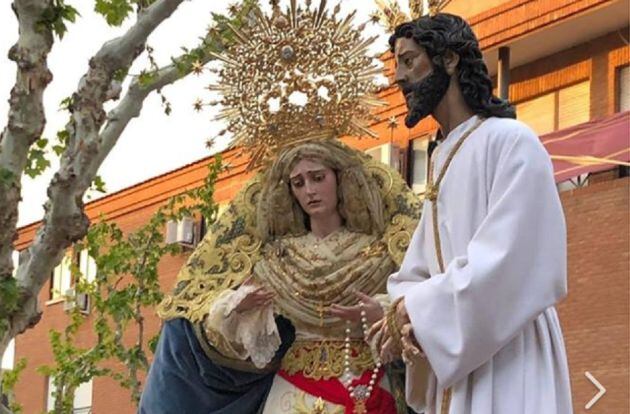 Imagen de la Hermandad del Prendimiento que procesiona en la tarde del domingo de ramos