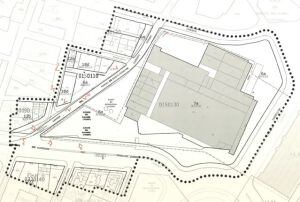 Plànol de la zona de Drassanes que l'ajuntament de Barcelona vol protegir per evitar que s'hi faci un hotel