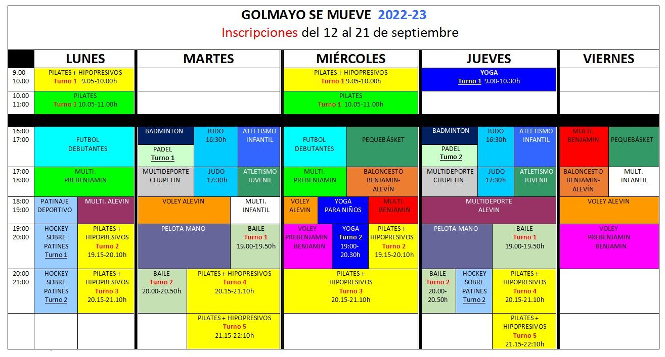 Campaña deportiva municipal de Golmayo.