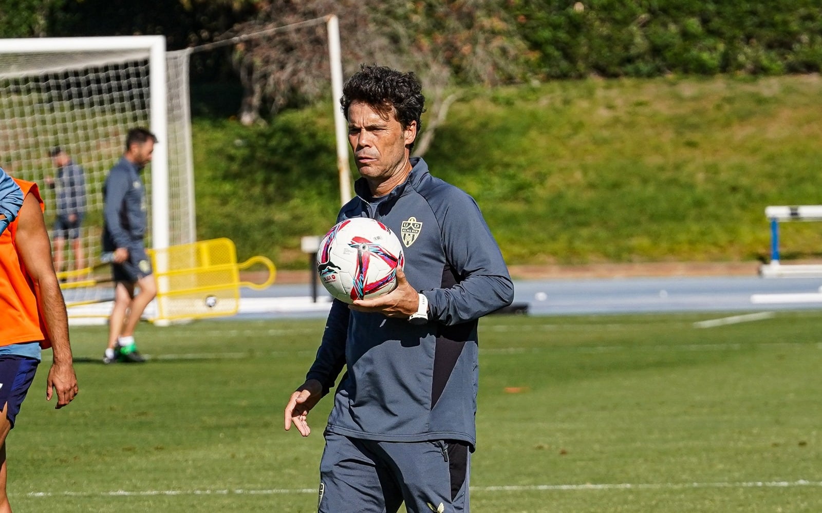 Rubi en el entrenamiento previo al choque.