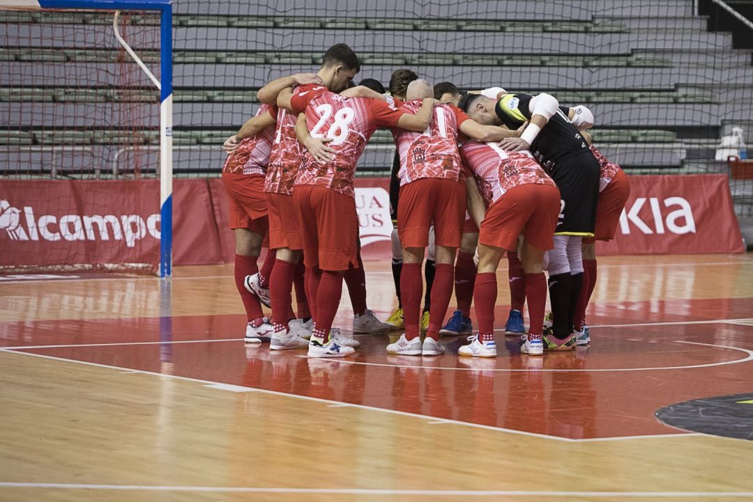 Momento de concentración de la plantilla de ElPozo Murcia Costa Cálida