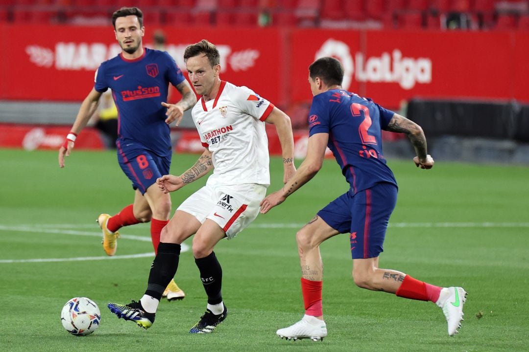 Rakitic, durante el partido contra el Atlético de Madrid. 