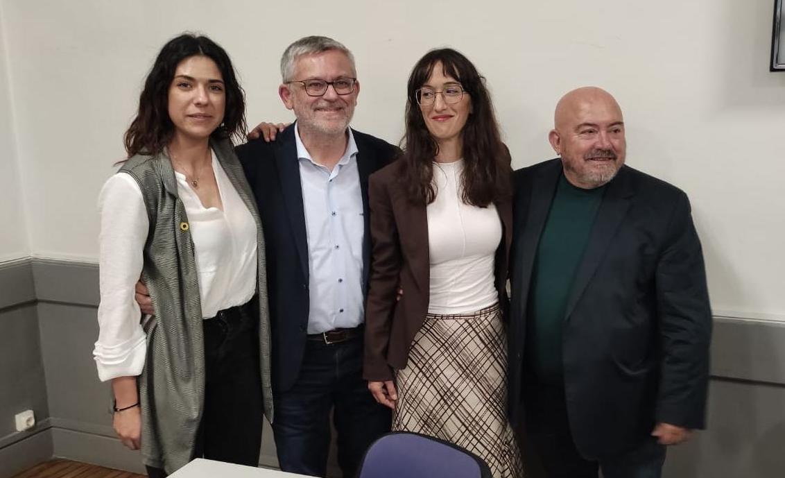Josep Alandete, junto a Laura Morant y Joan Francesc Peris, durante la rueda de prensa ofrecida ayer en Fomento.