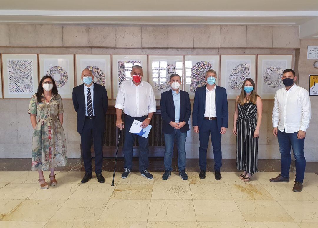 Delegación de los Ayuntamientos de Oliva y Pego con Pedro Saura, Secretario de Estado de Transportes, Movilidad y Agenda Urbana, en Madrid