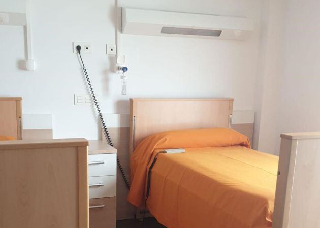 Imagen del punto de oxigenación en la residencia del Alzheimer de Valdepeñas (Ciudad Real)