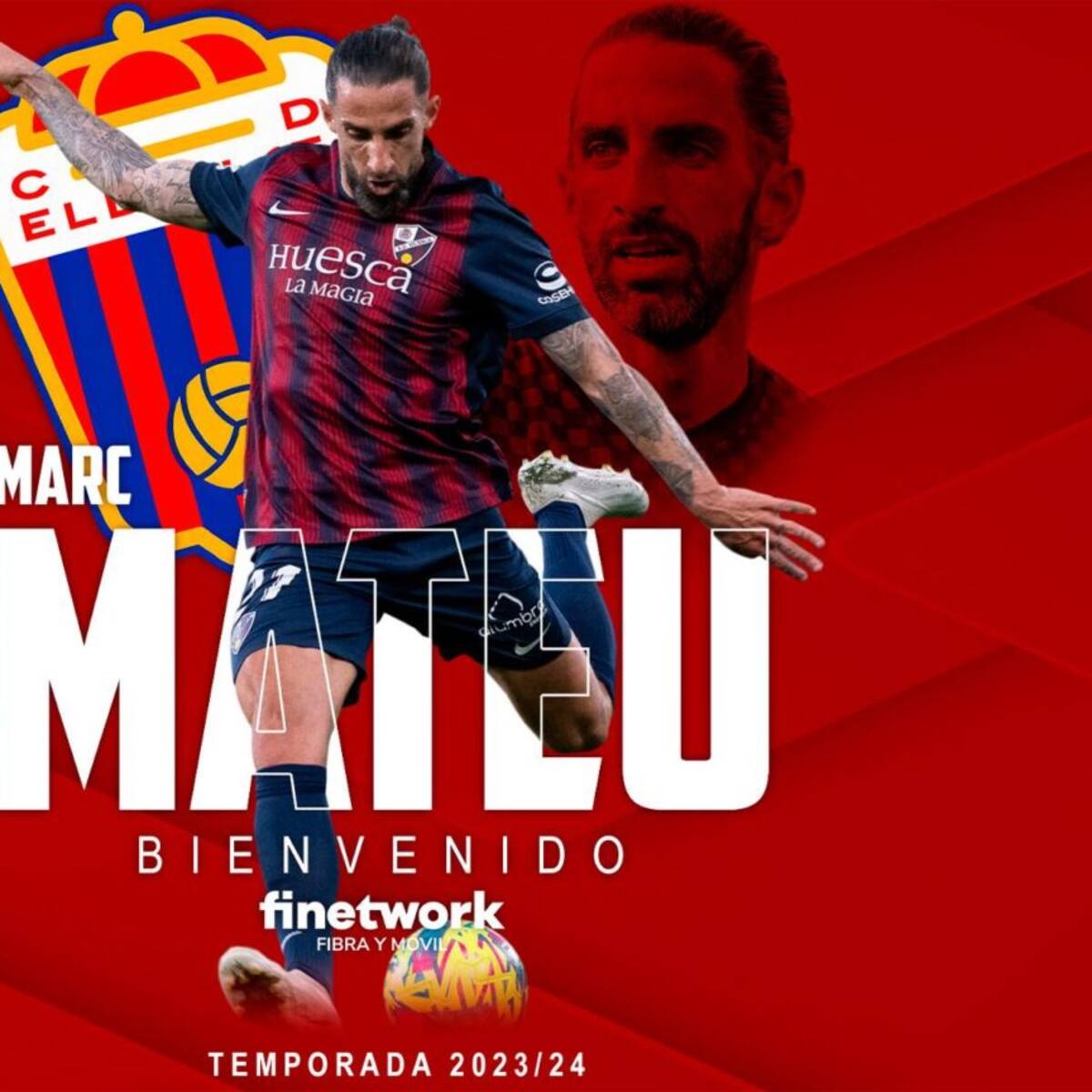 La SD Huesca confirma la salida de Marc Mateu que ficha por el Eldense