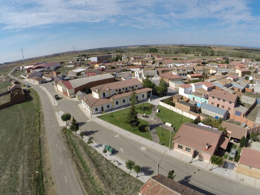 Vista aérea de Cervatos de la Cueza (Palencia)