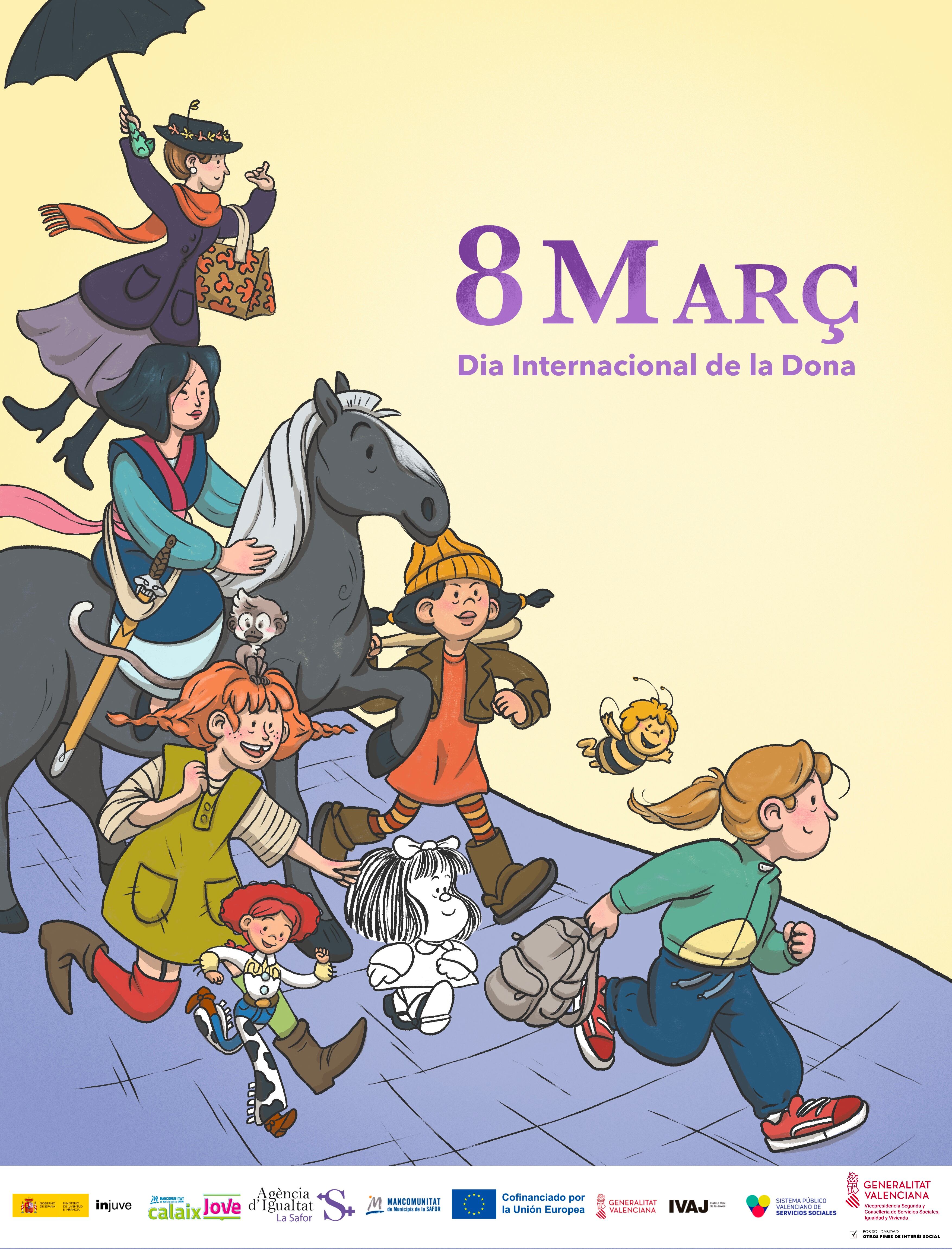 Cartel 8M Mancomunitat de la Safor