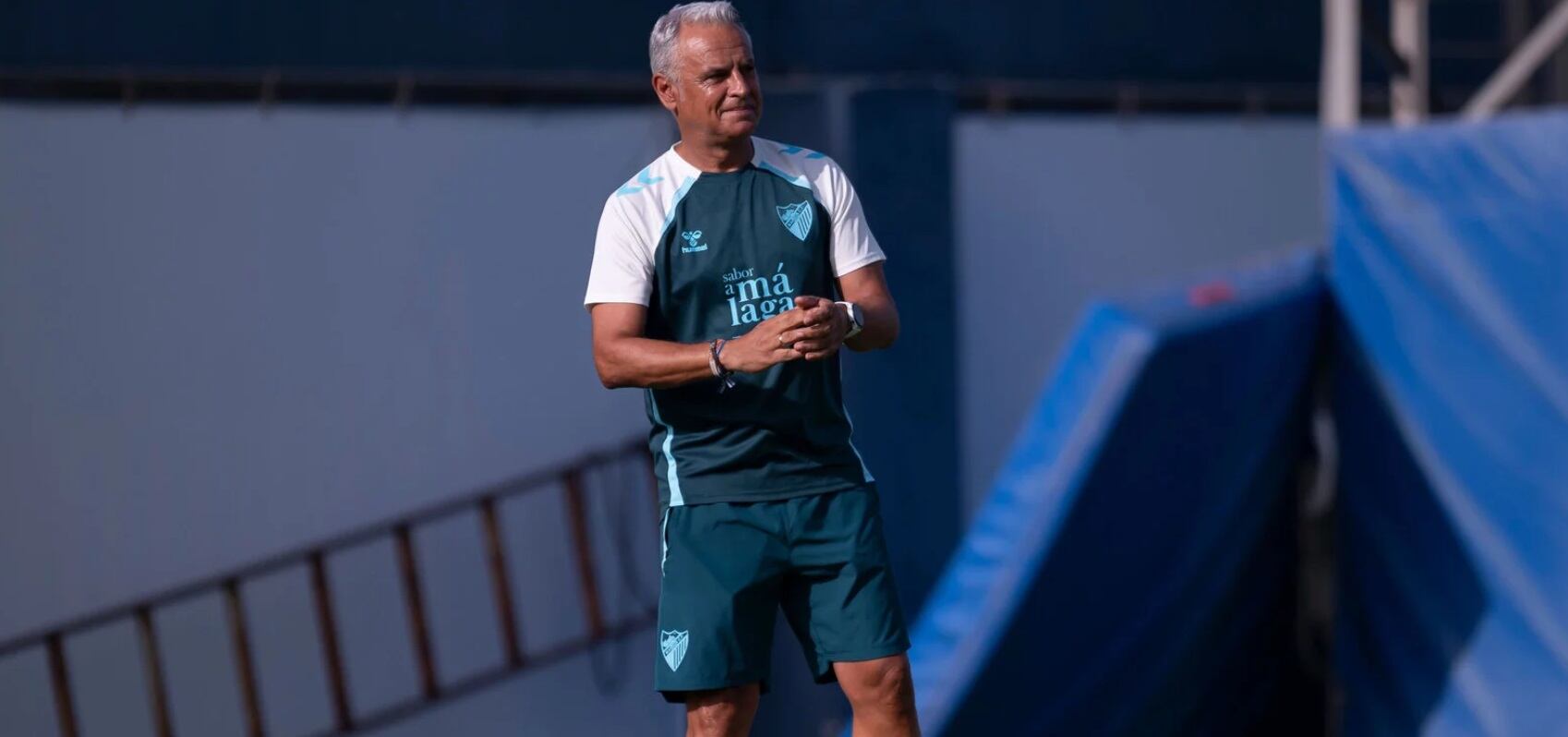 Sergio Pellicer, en un entrenamiento del Málaga