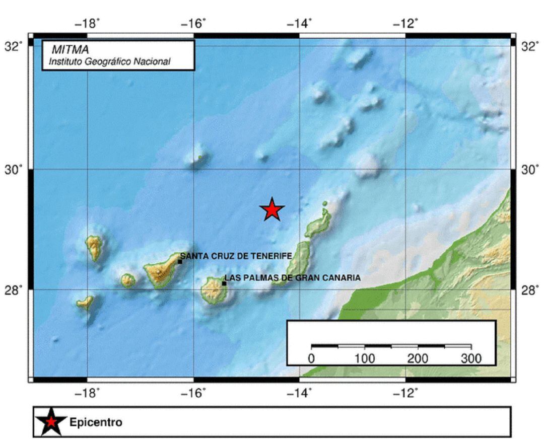 El terremoto de magnitud 3,2 se ha localizado a 10 km de profundidad. 