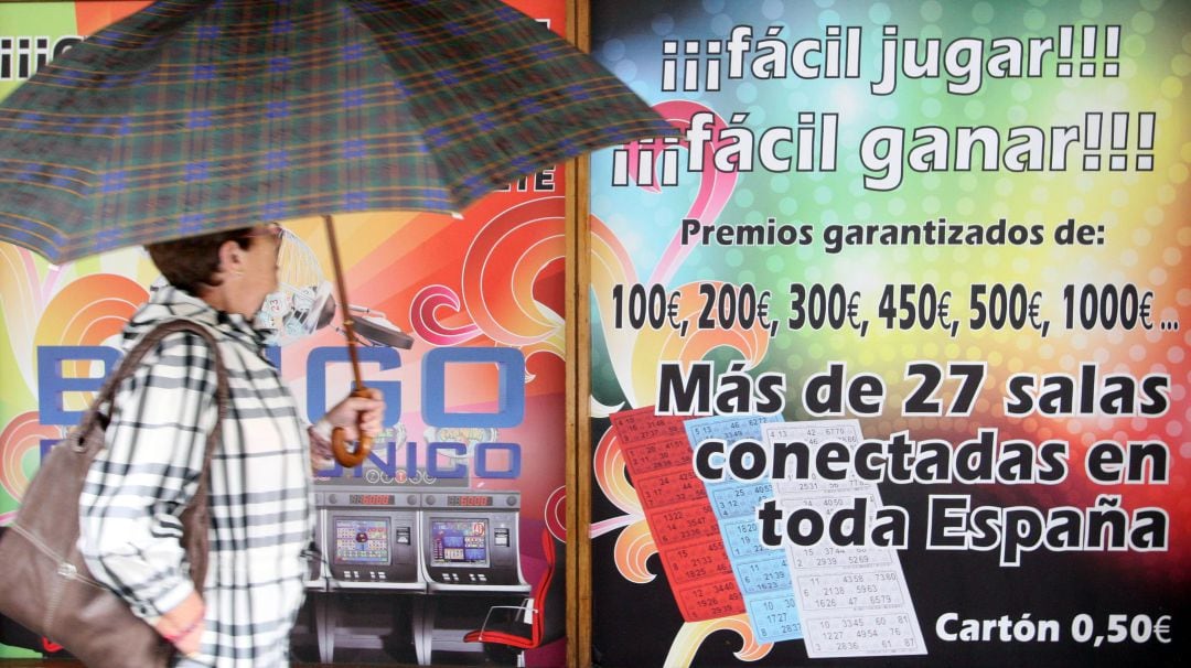 Anuncio de un bingo en Valladolid