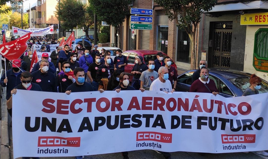 La crisis de Aciturri ha provocado que la sociedad getafense se uniera en defensa de la continuidad de la planta como en la manifestación que recorrió las calles del municipio.