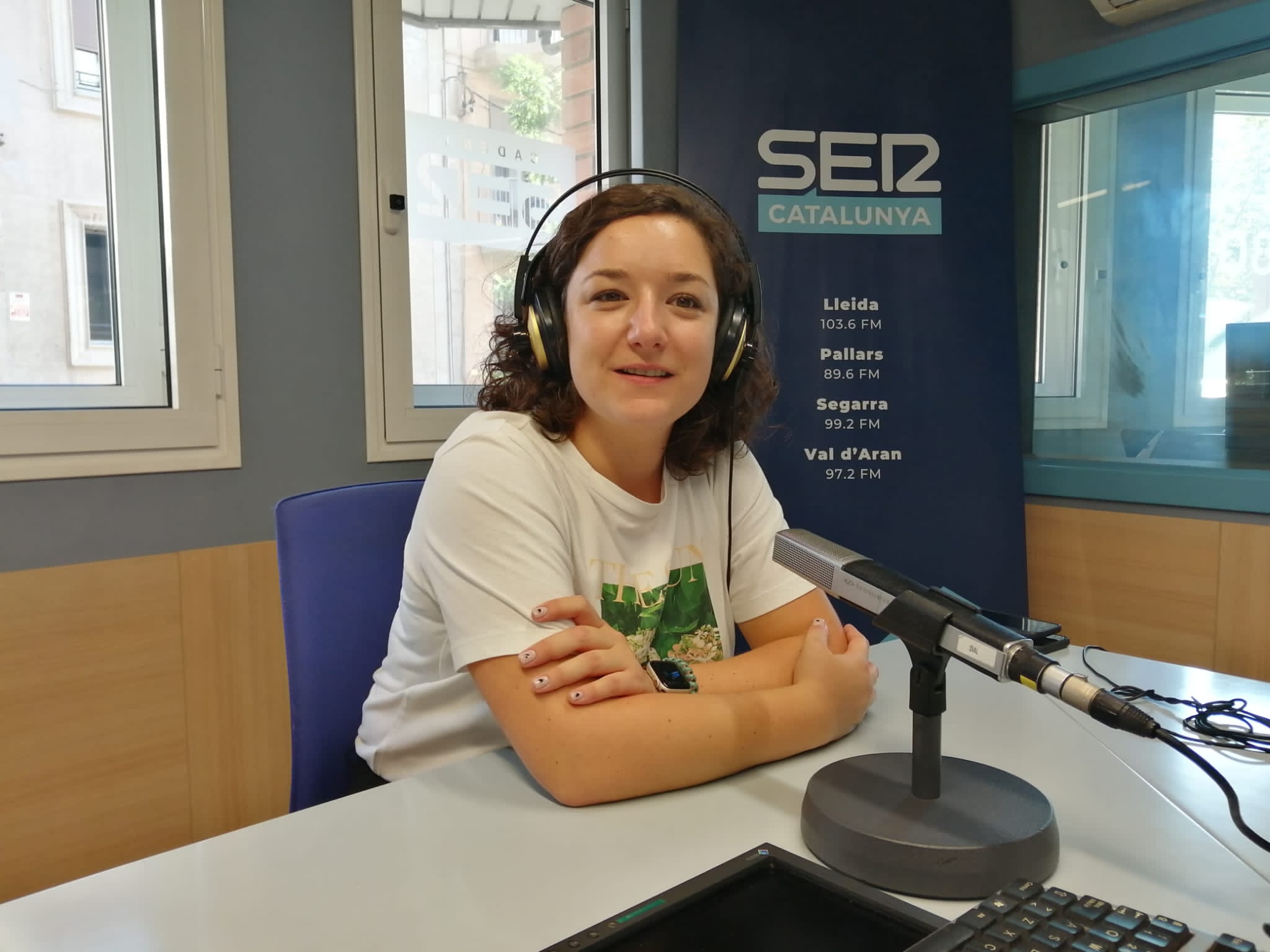 Mercè Gomà, responsable de comunicació i marketing de Nufri, en un moment de l&#039;entrevista a Ràdio Lleida.