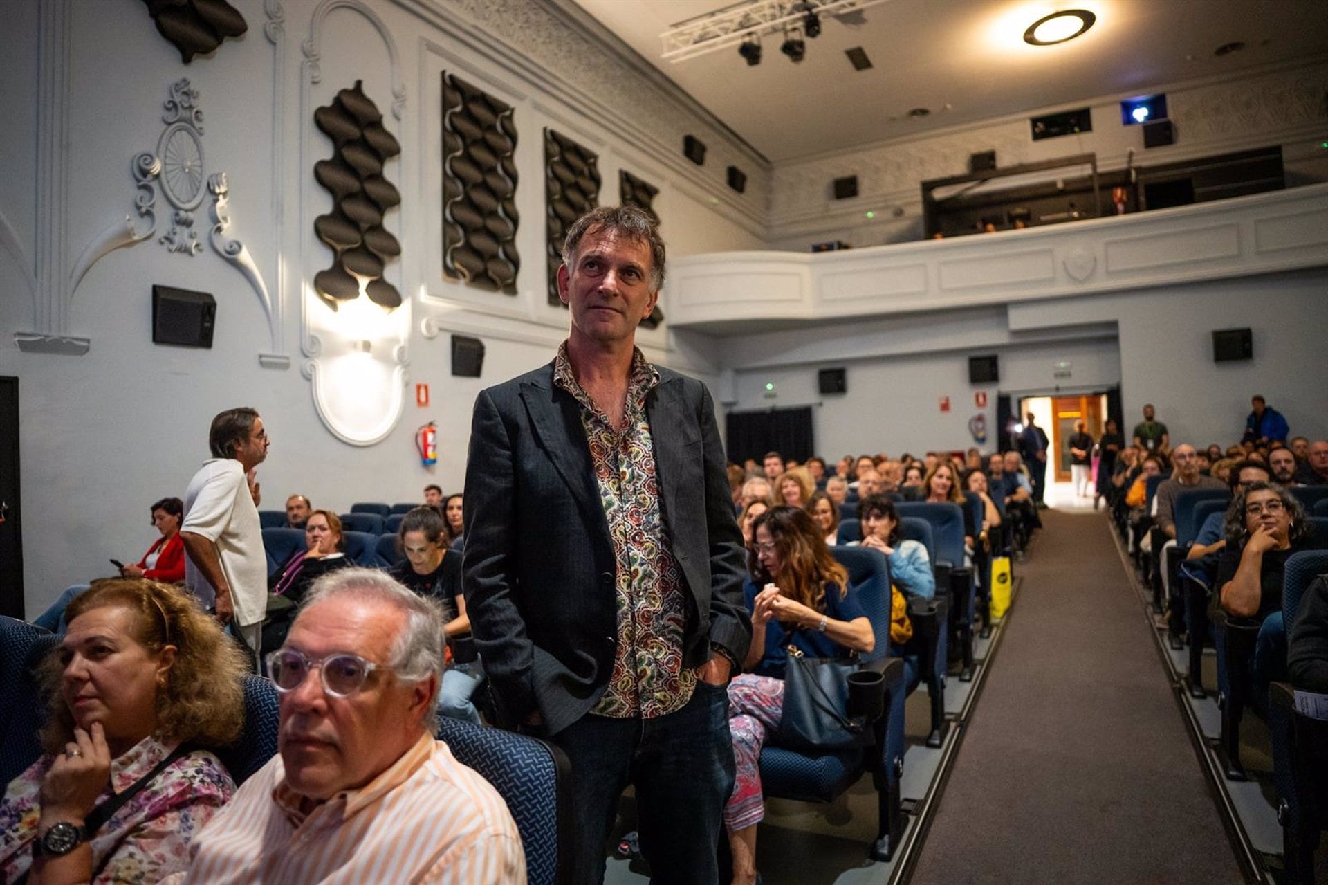 El director de la película premiada, David Oelhoffen, en un encuentro con el público tras la proyección de &#039;Le quatrième mur&#039;.