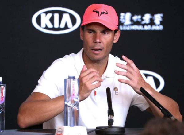 Rafa Nadal en rueda de prensa