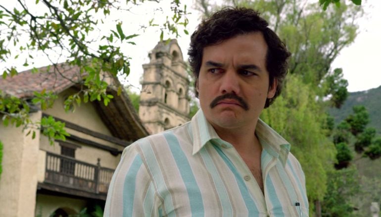 El actor Wagner Moura durante su interpretación de Pablo Escobar 