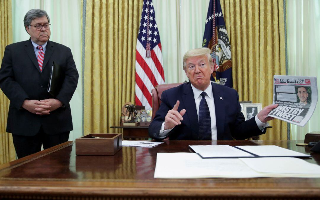 Donald Trump desde la Casa Blanca.