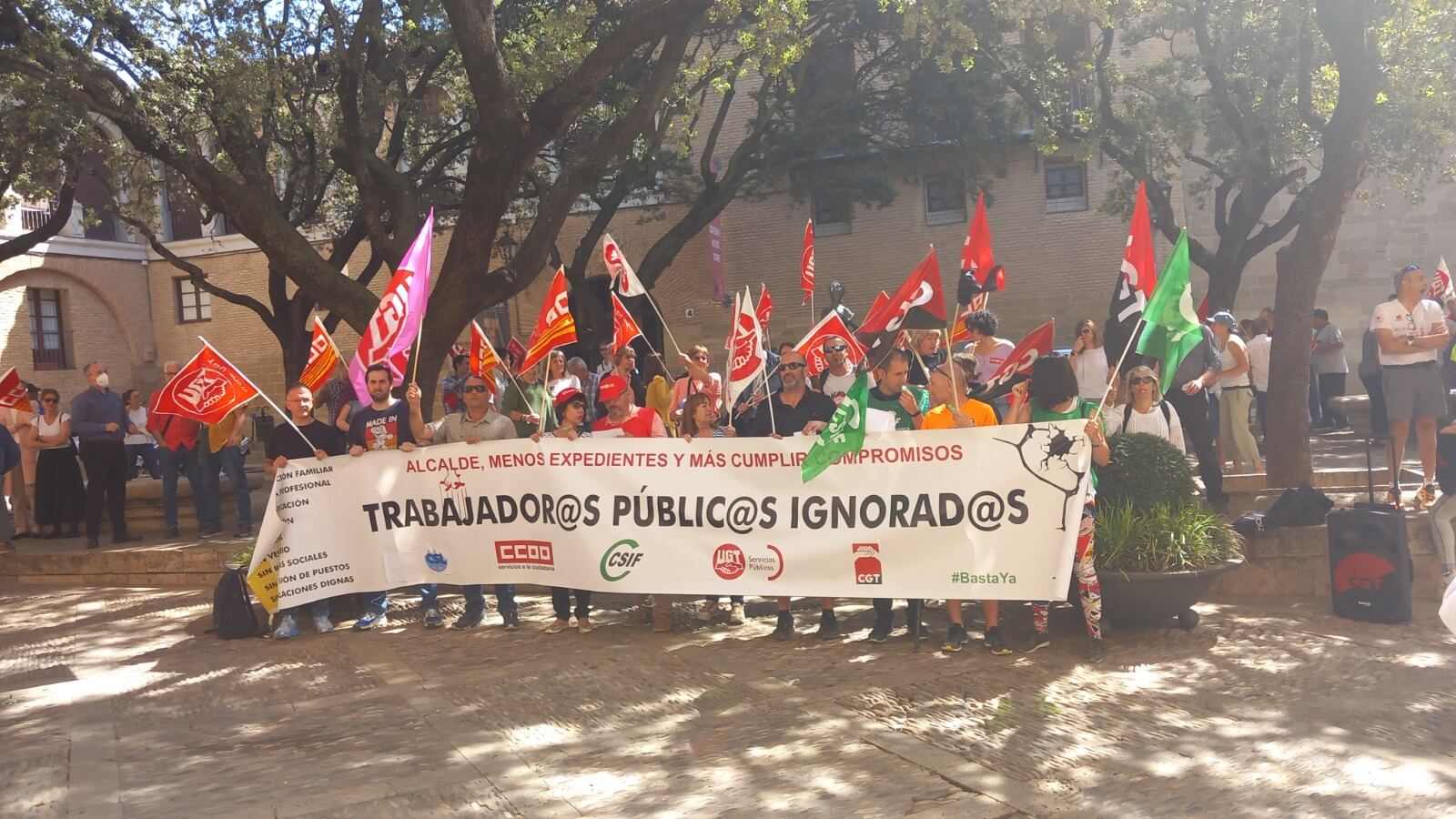 Concentración de la mañana por la Huelga.