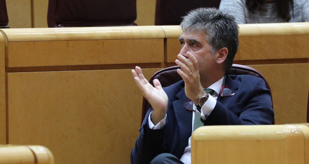 El portavoz del Grupo Popular en el Senado, Ignacio Cosidó, durante el pleno de la Cámara alta