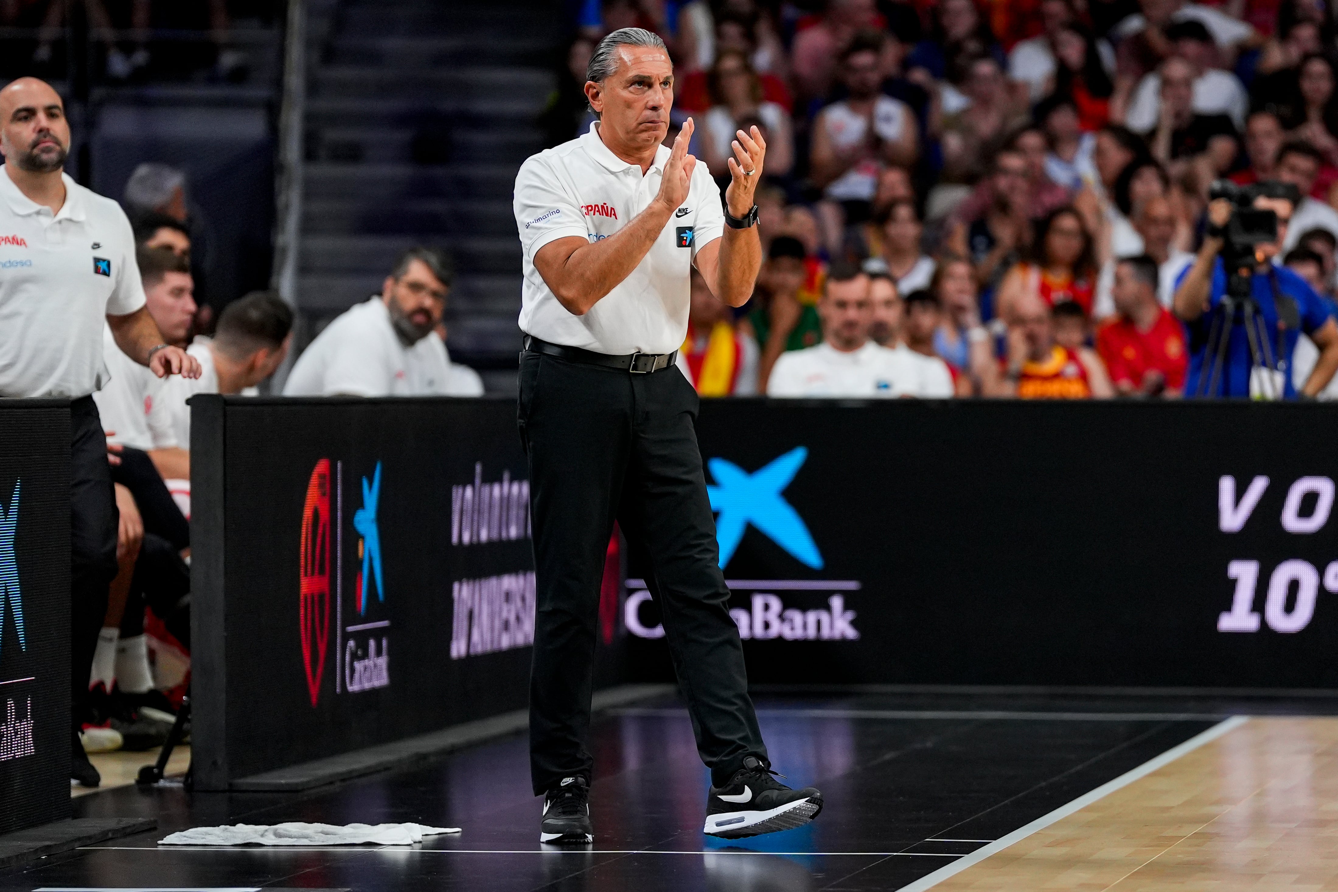 Sergio Scariolo durante el partido frente a Puerto Rico