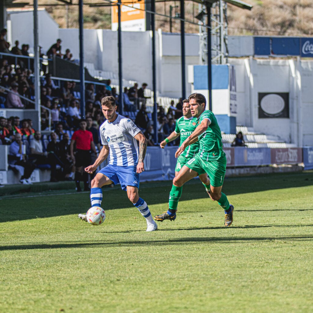 Agüero, jugador del Alcoyano en el último partido en El Collao