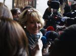 GRA109. MADRID, 16/02/2015.- La presidenta del Partido Popular de Madrid, Esperanza Aguirre, a su llegada hoy a la reunión del Comité Ejecutivo Nacional del PP, que preside el presidente del Gobierno, Mariano Rajoy, cuando quedan menos de cien días para l