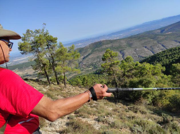 Imagen del forestal en una de las visitas