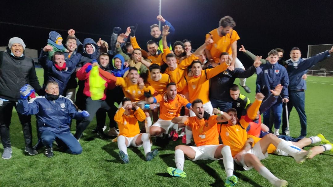 El Unami celebrando el pase a la siguiente eliminatoria de la Copa del Rey