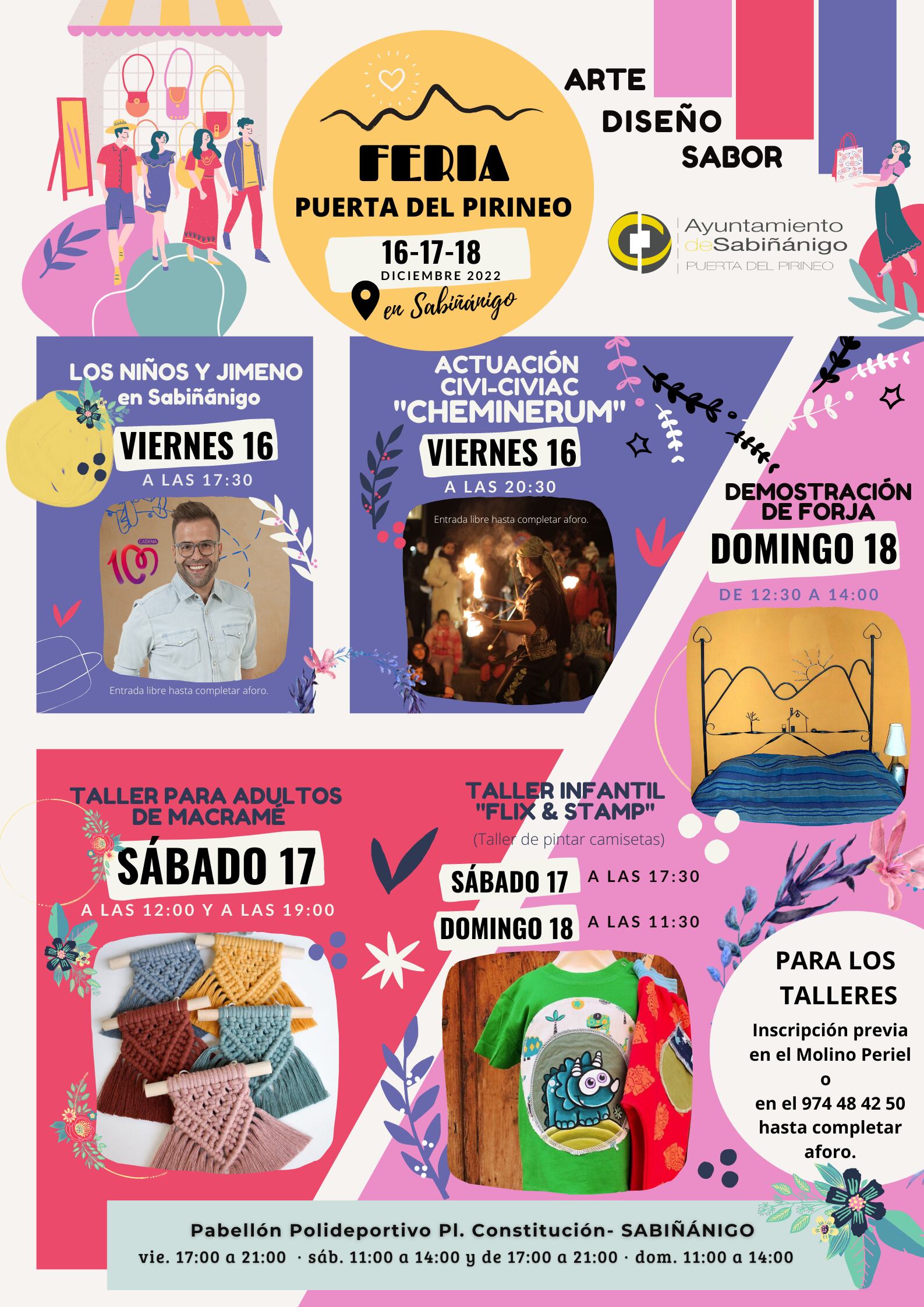 Actividades programadas durante el fin de semana