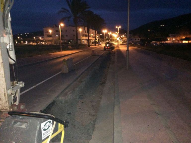 Imagen de archivo de las obras en la travesía de Jesús